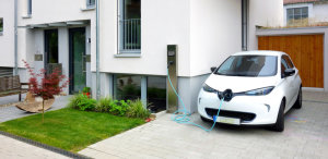 Solar vehicle charging at home