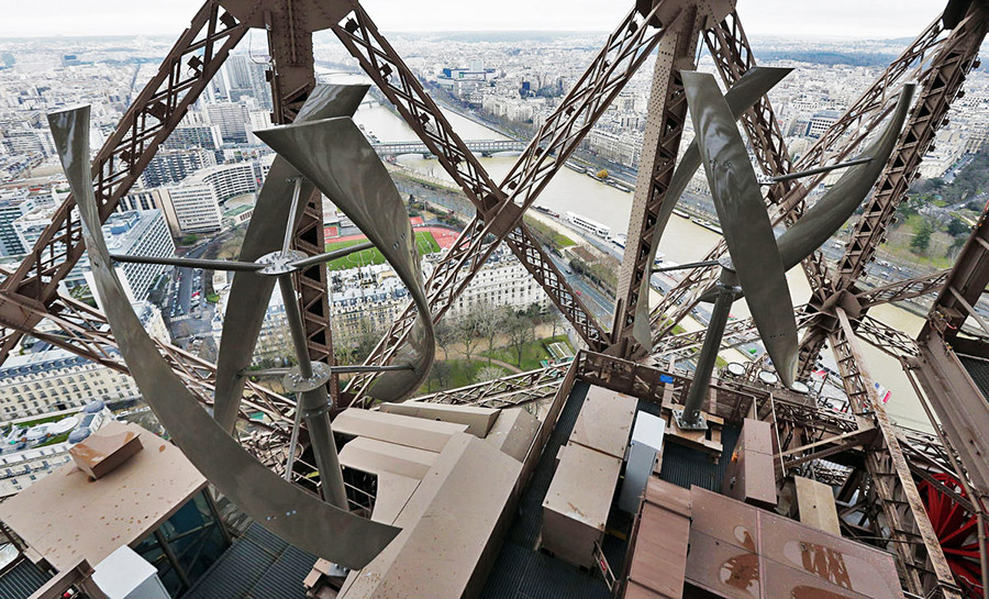 The Eiffel Tower Installs Two Wind Turbines