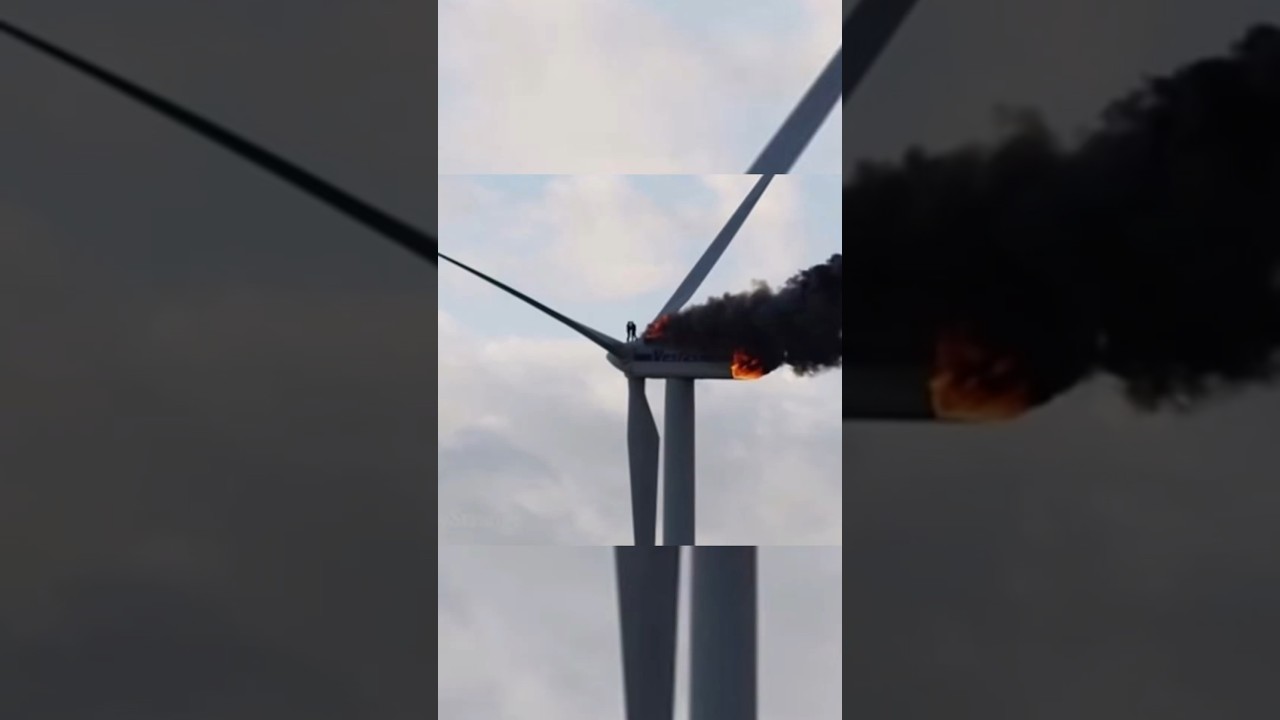 Two Engineers Share ‘One Last Hug’ On Top of A Burning Turbine #shorts #sad #ytshorts